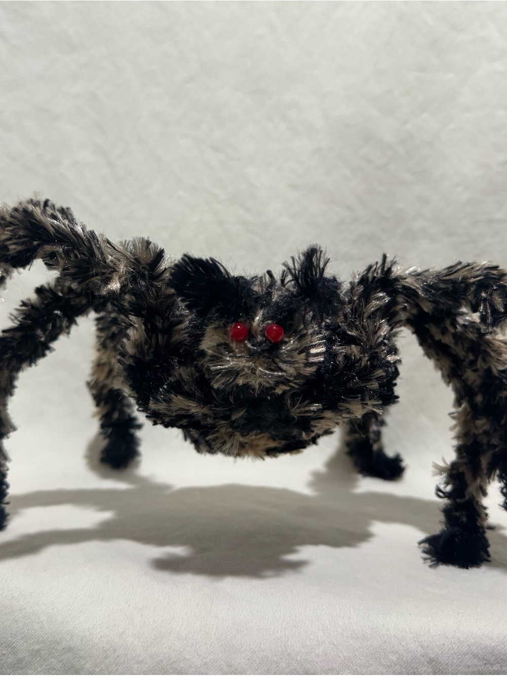 Plush Spider Bendable Decoration or Toy - Black and Brown